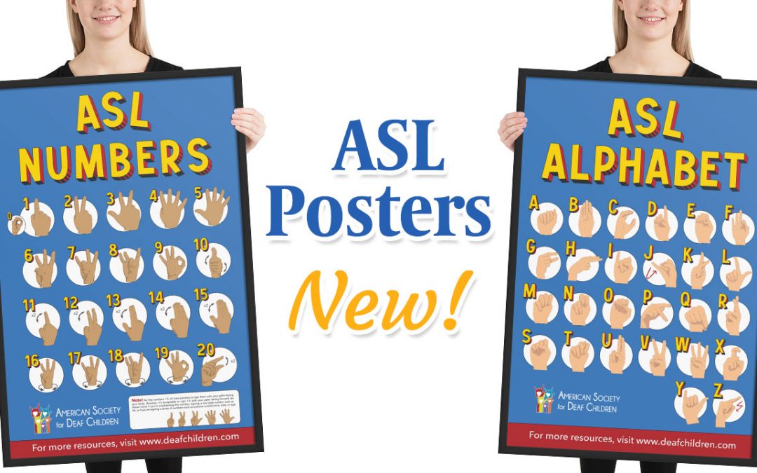 ASL Alphabet Poster, ASL Numbers Poster - New