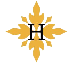 image shows the letter h with a yellow patterned background